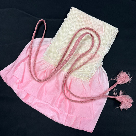 "Pink Fans" Obiage Obijime Set