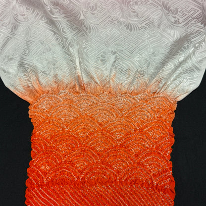 "Orange Seigaiha" Obiage Obijime Set