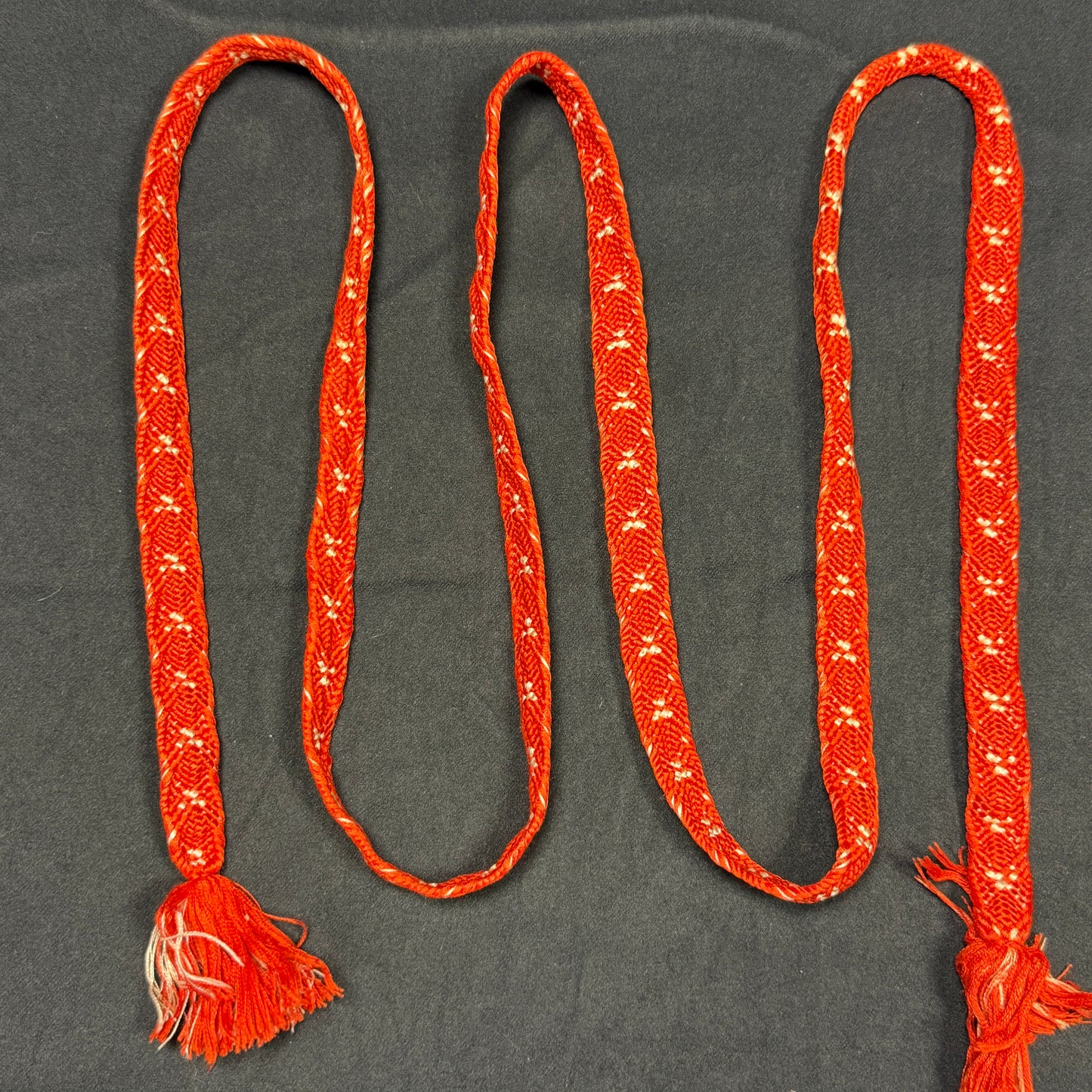 "Orange Seigaiha" Obiage Obijime Set