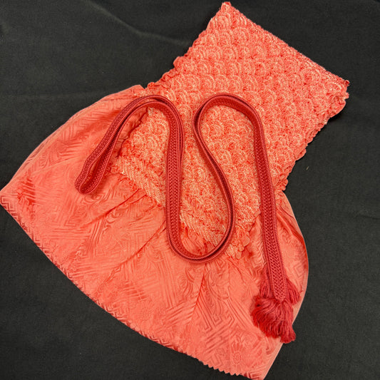 "Pink Seigaiha" Obiage Obijime Set