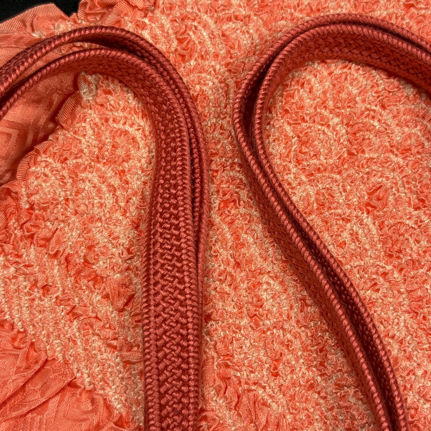 "Pink Seigaiha" Obiage Obijime Set