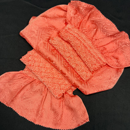 "Pink Seigaiha" Obiage Obijime Set