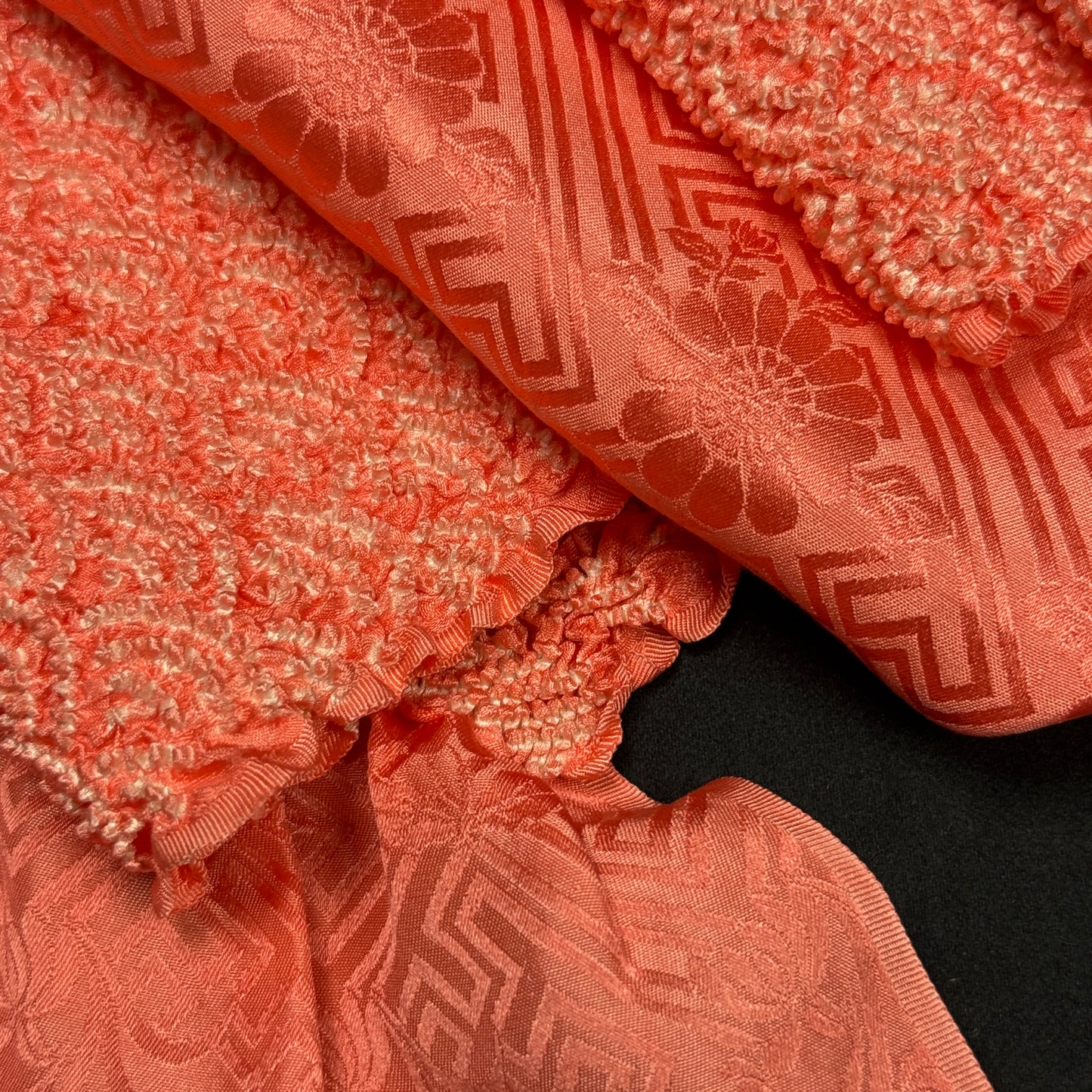 "Pink Seigaiha" Obiage Obijime Set