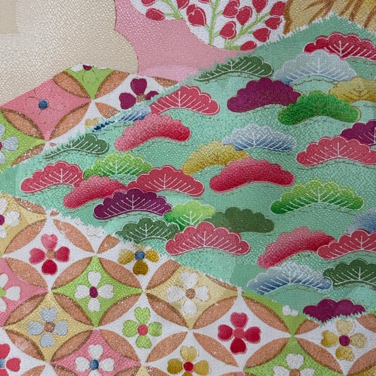 "Kyoto Cascade" Furisode Sleeve Pair