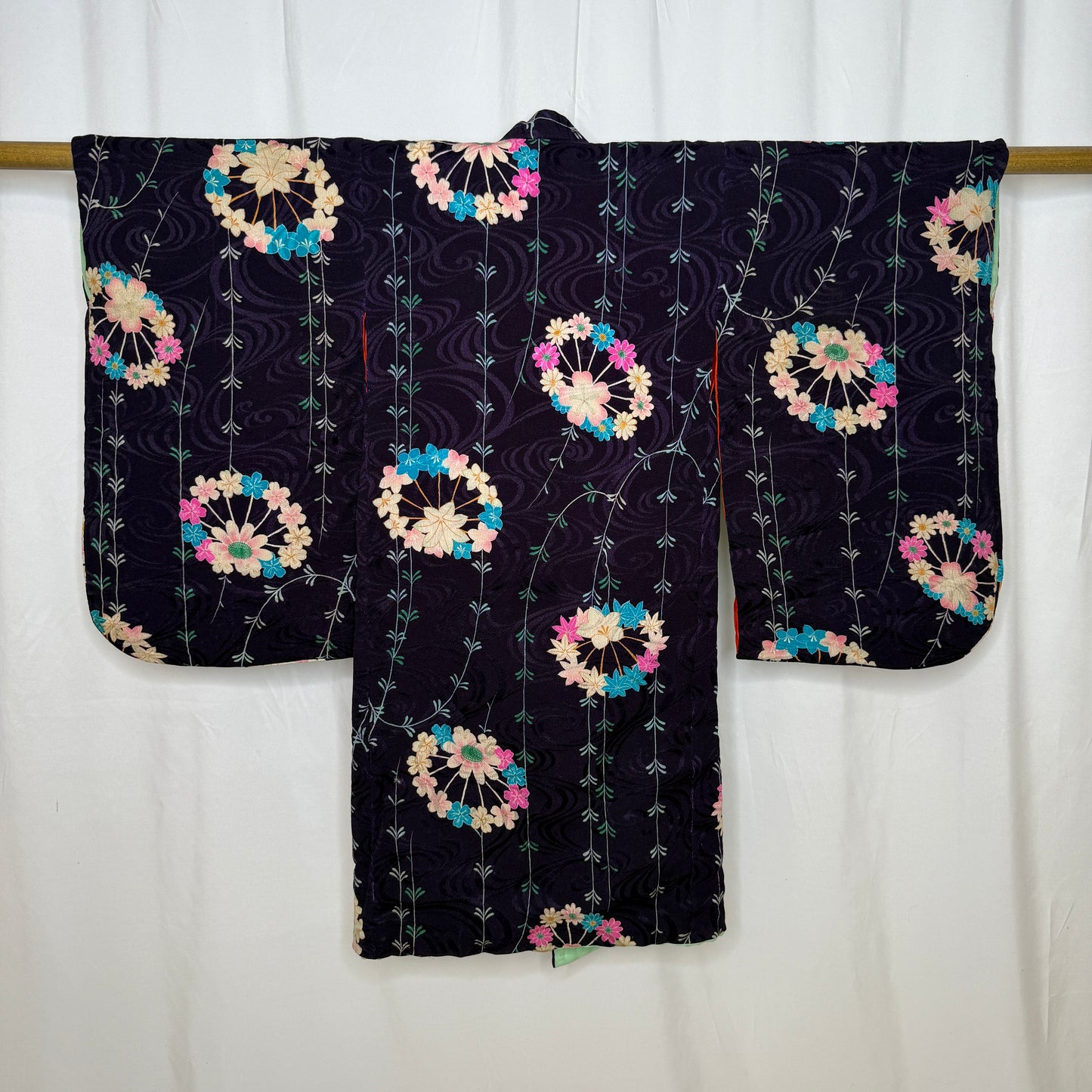 "Blossoms in Harmony" Antique Girl's Kimono & Vest