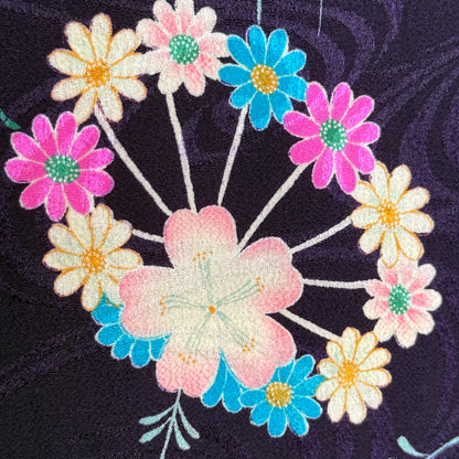 "Blossoms in Harmony" Antique Girl's Kimono & Vest