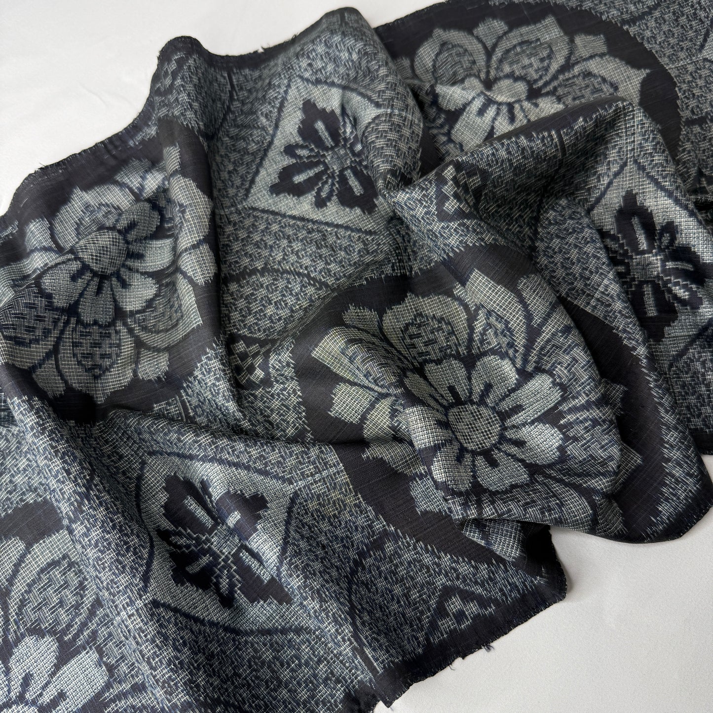 "Twilight Weave" Vintage Kimono Yardage