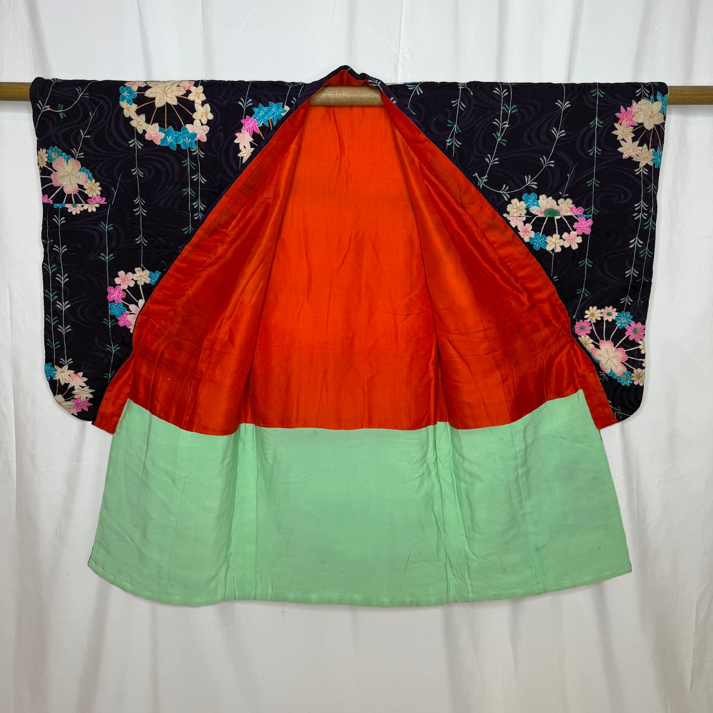 "Blossoms in Harmony" Antique Girl's Kimono & Vest