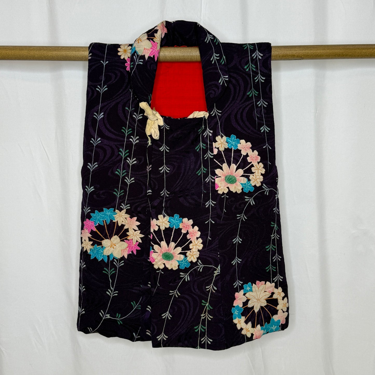 "Blossoms in Harmony" Antique Girl's Kimono & Vest