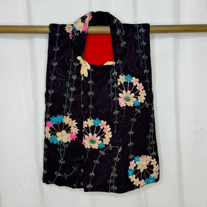 "Blossoms in Harmony" Antique Girl's Kimono & Vest