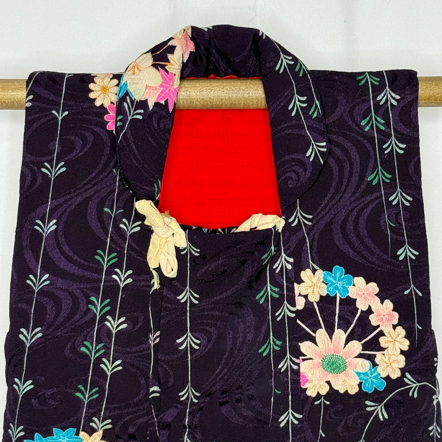 "Blossoms in Harmony" Antique Girl's Kimono & Vest