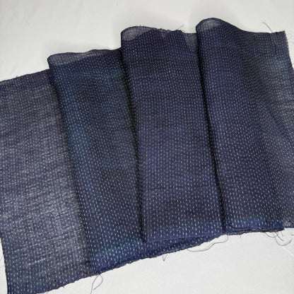 "Indigo Dashes" Vintage Kimono Yardage