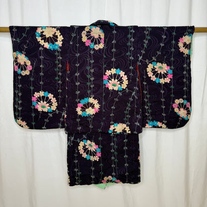 "Blossoms in Harmony" Antique Girl's Kimono & Vest