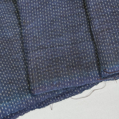 "Indigo Dashes" Vintage Kimono Yardage