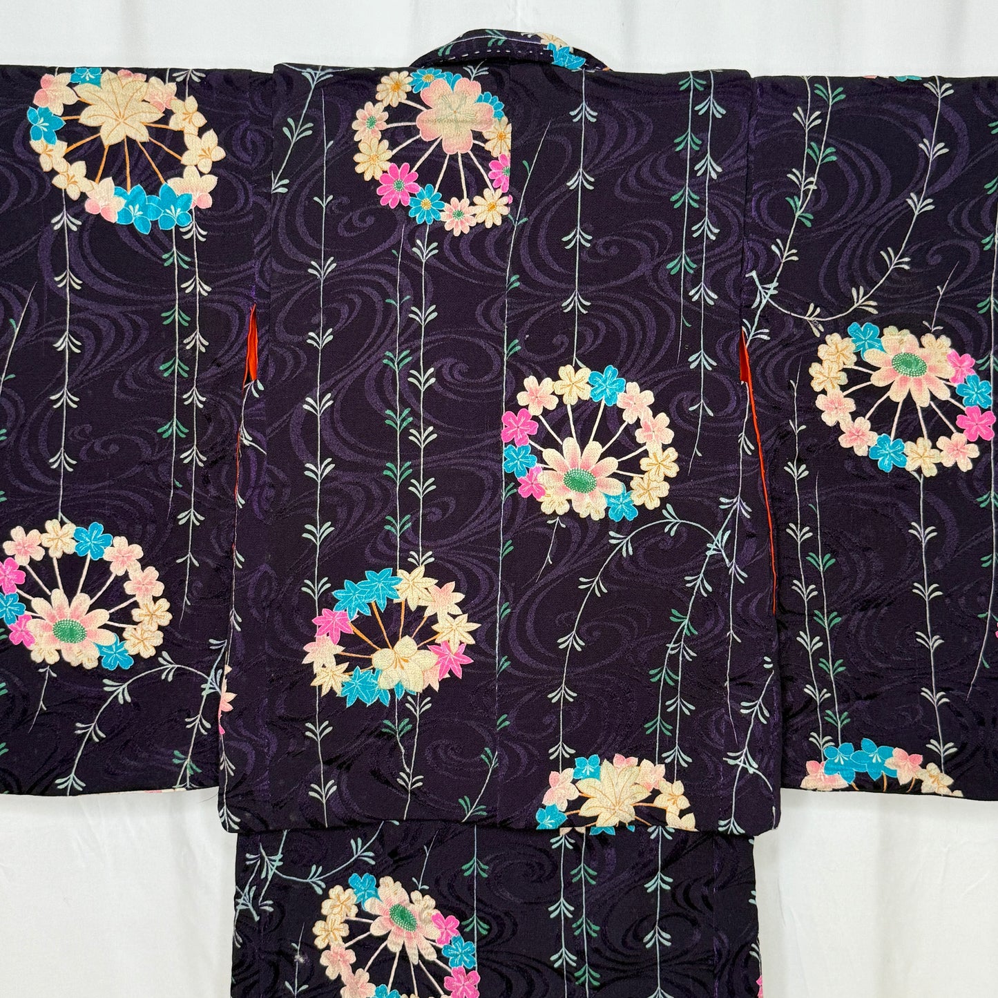 "Blossoms in Harmony" Antique Girl's Kimono & Vest
