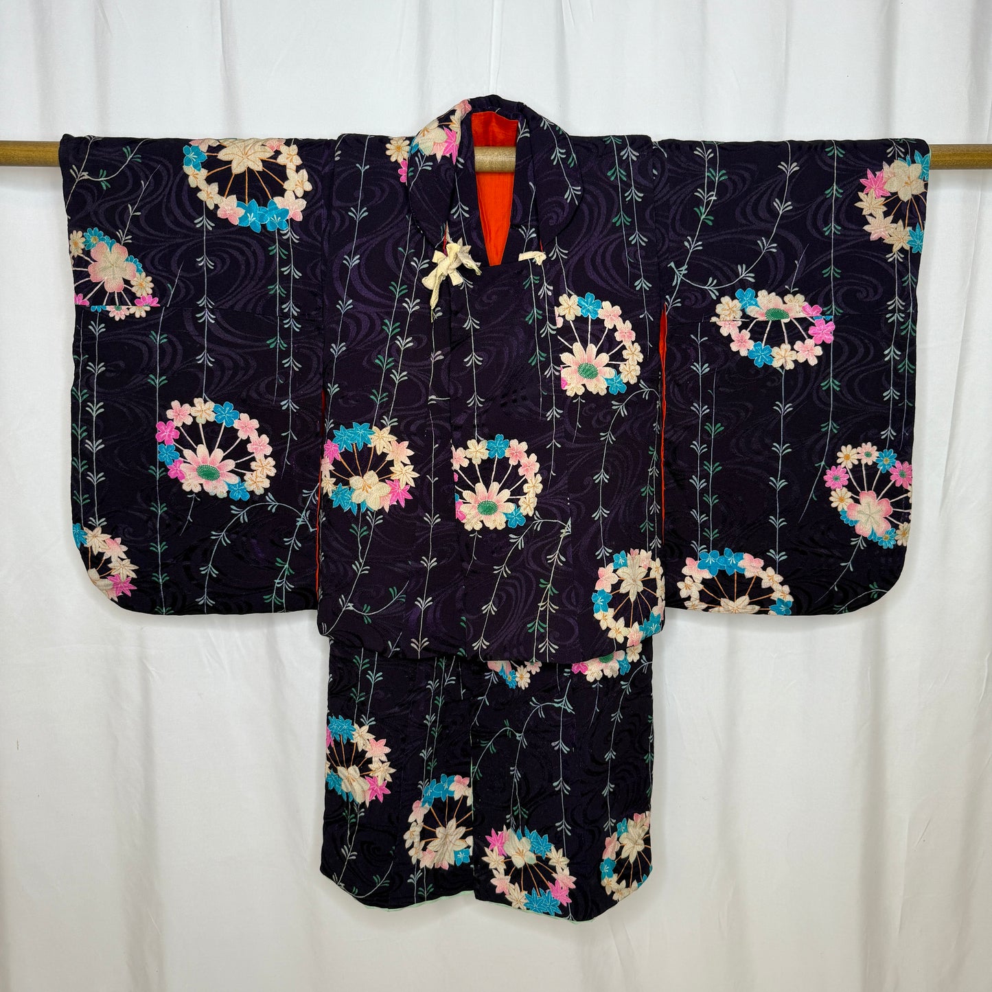 "Blossoms in Harmony" Antique Girl's Kimono & Vest