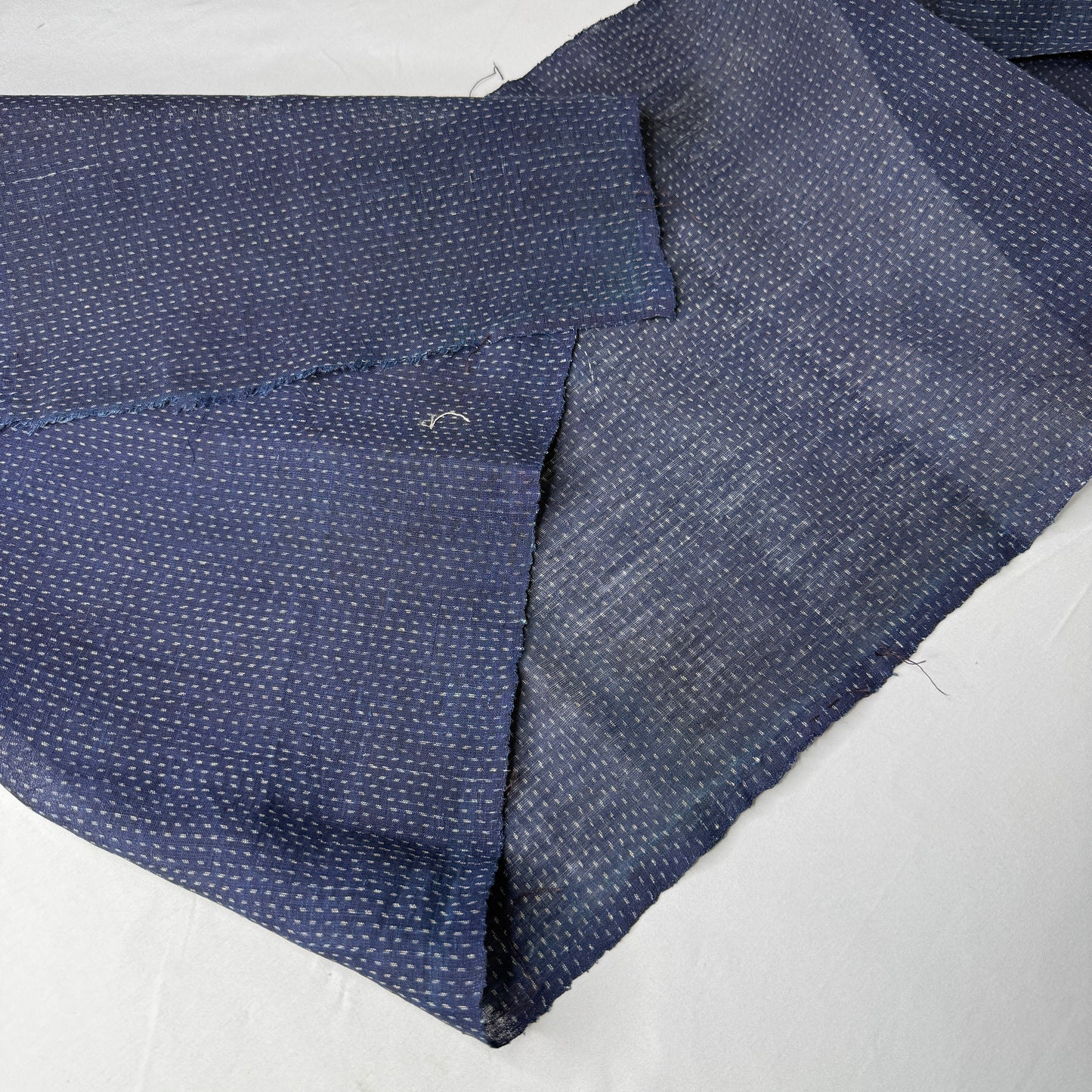 "Indigo Dashes" Vintage Kimono Yardage