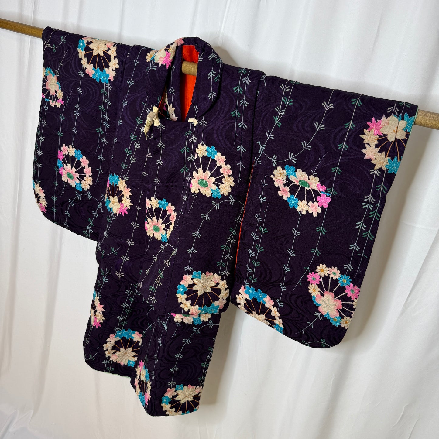 "Blossoms in Harmony" Antique Girl's Kimono & Vest
