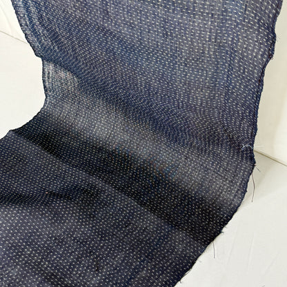 "Indigo Dashes" Vintage Kimono Yardage