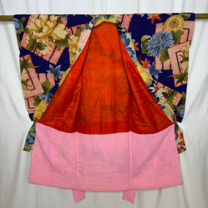 "Seasonal Charm" Antique Girl's Kimono