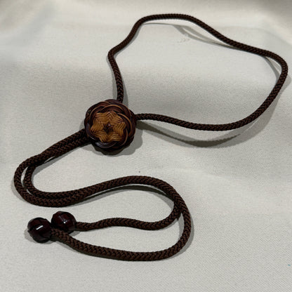 "Woven Rosette" Vintage Bolo Tie