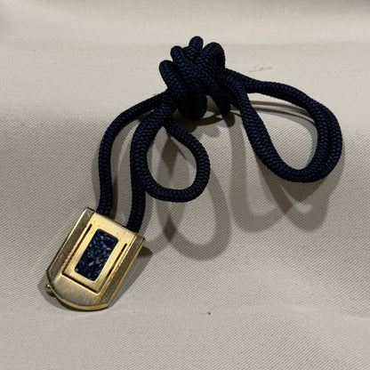 "Blue and Gold" Vintage Bolo Tie