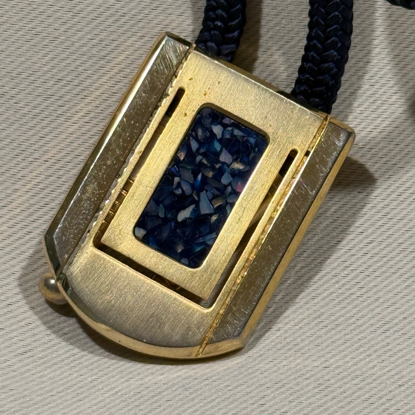 "Blue and Gold" Vintage Bolo Tie