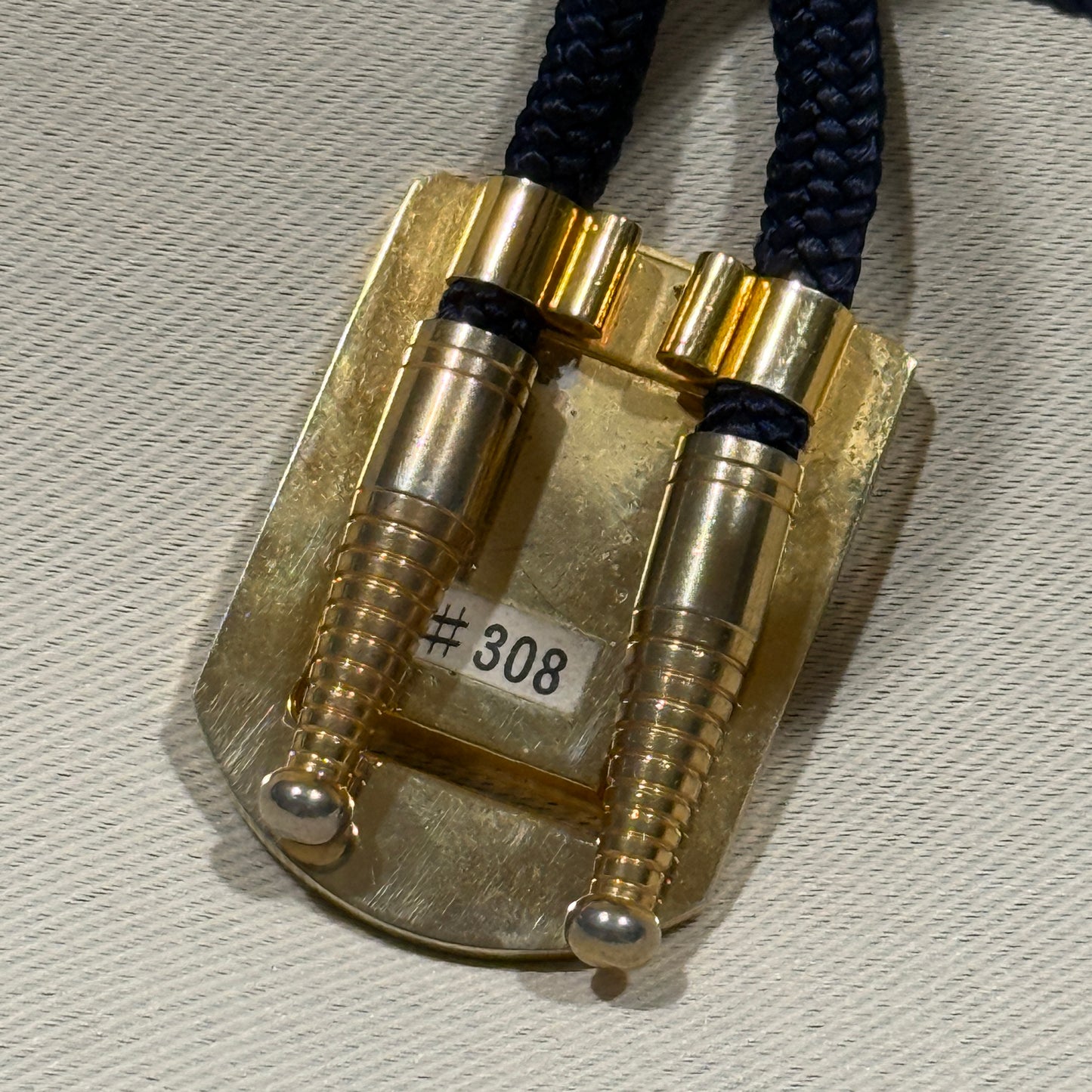 "Blue and Gold" Vintage Bolo Tie