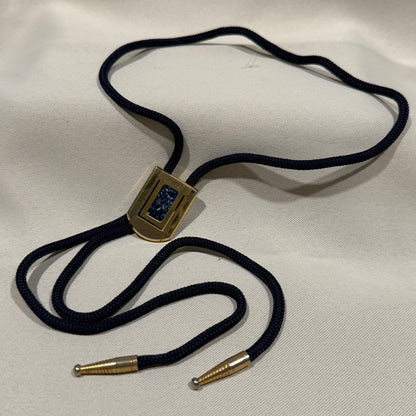 "Blue and Gold" Vintage Bolo Tie