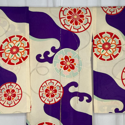 "Great Wave" Vintage Girl's Kimono