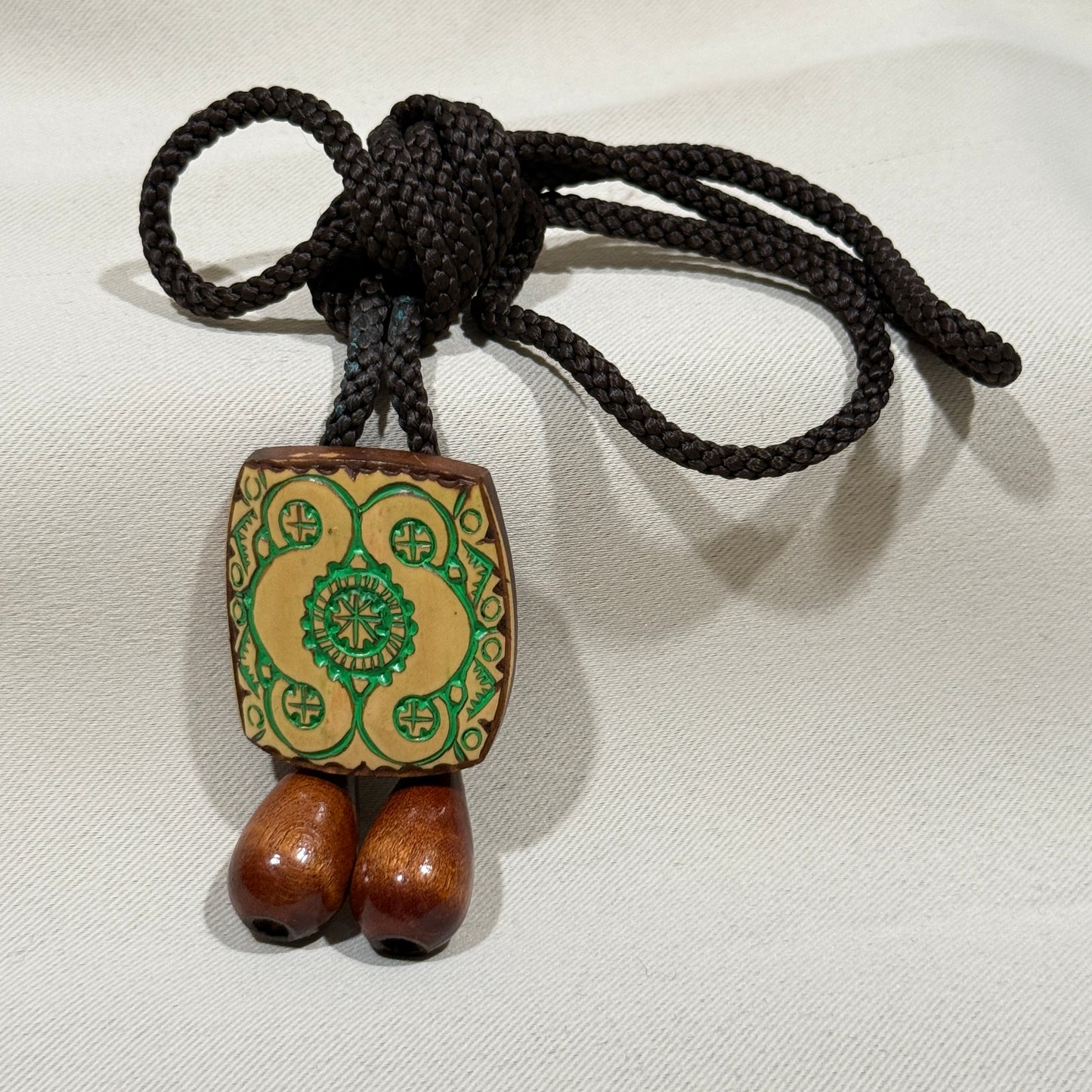"Forest Rune" Vintage Bolo Tie