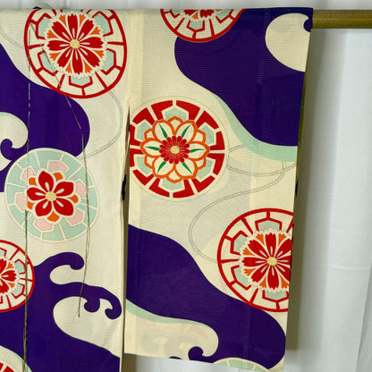 "Great Wave" Vintage Girl's Kimono