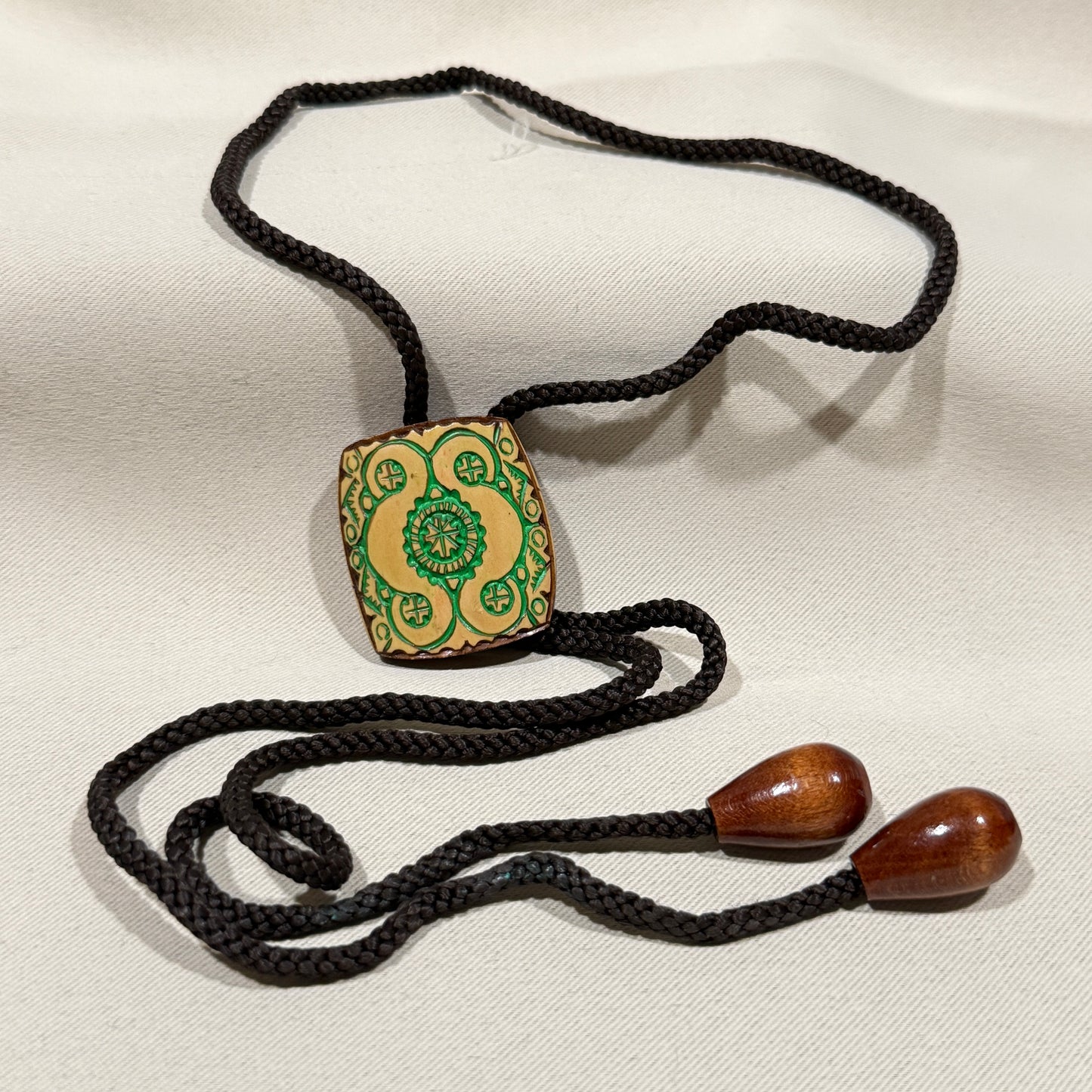 "Forest Rune" Vintage Bolo Tie