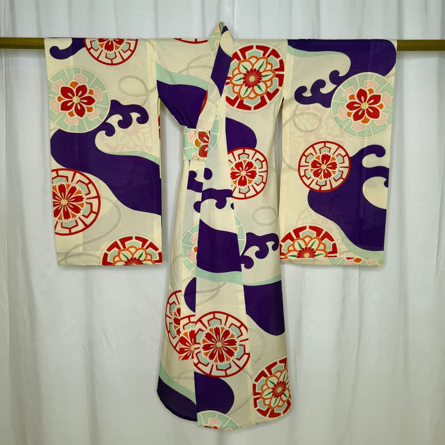 "Great Wave" Vintage Girl's Kimono