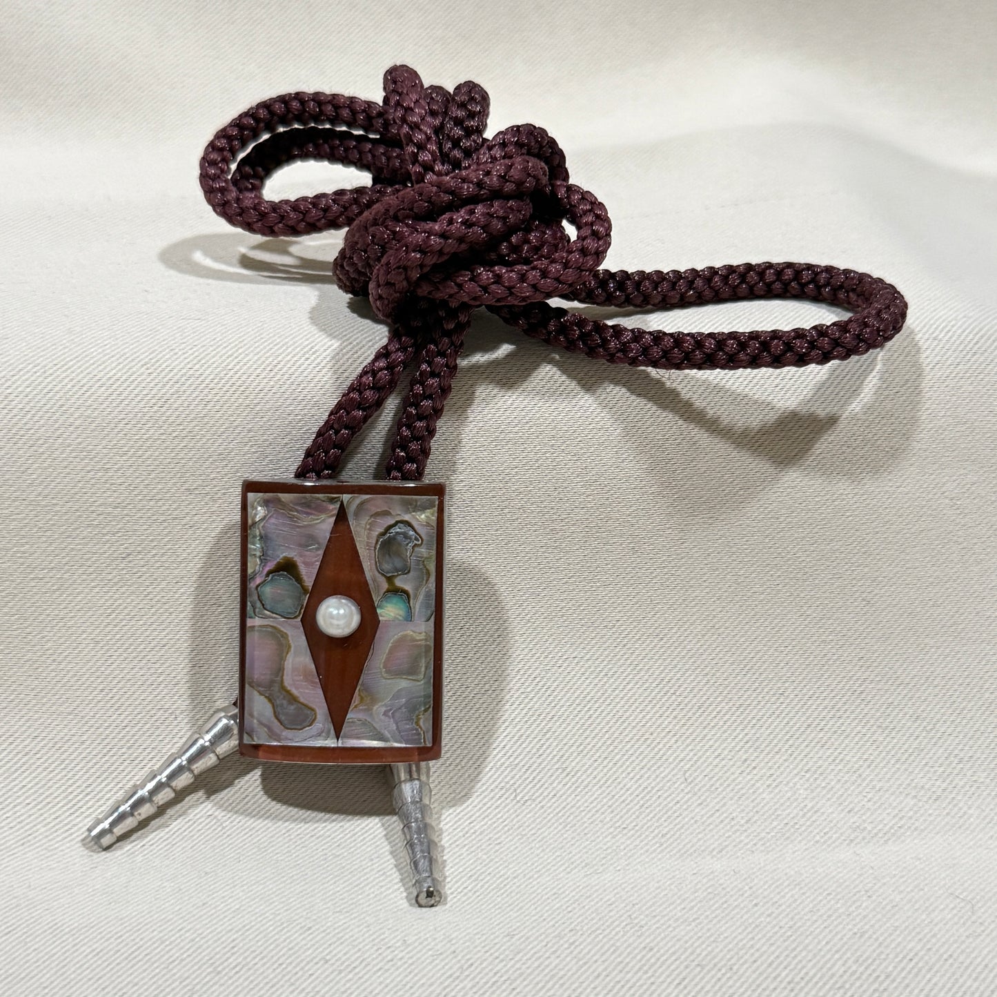 "Abalone Pearl" Vintage Bolo Tie