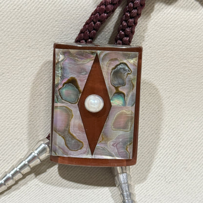 "Abalone Pearl" Vintage Bolo Tie