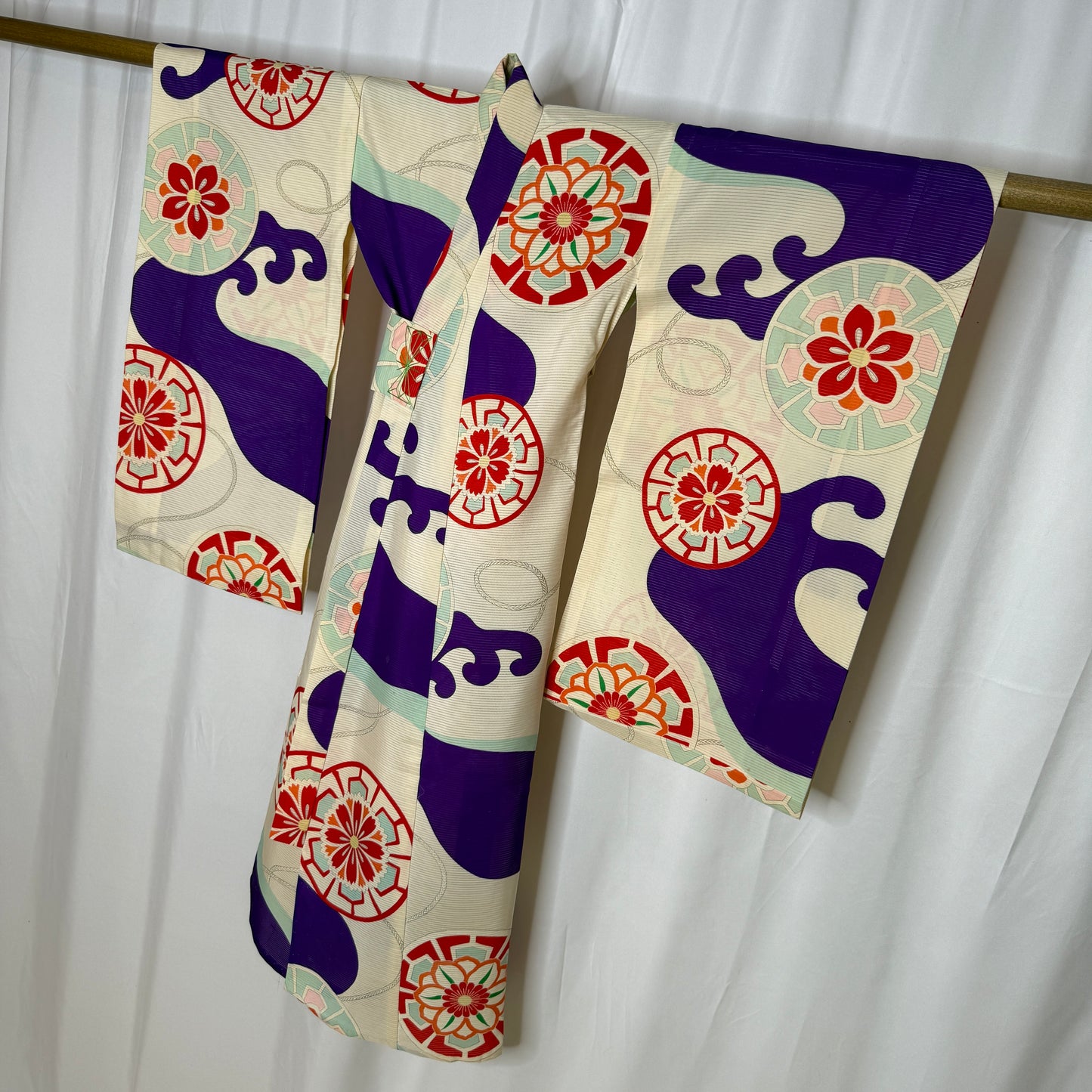 "Great Wave" Vintage Girl's Kimono