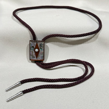 "Abalone Pearl" Vintage Bolo Tie