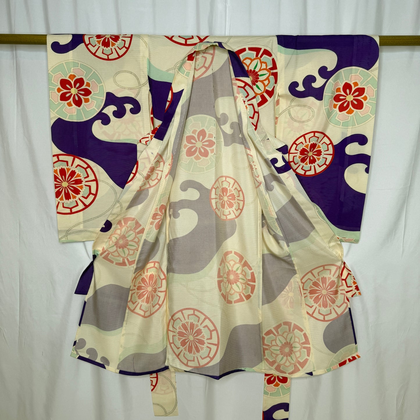 "Great Wave" Vintage Girl's Kimono