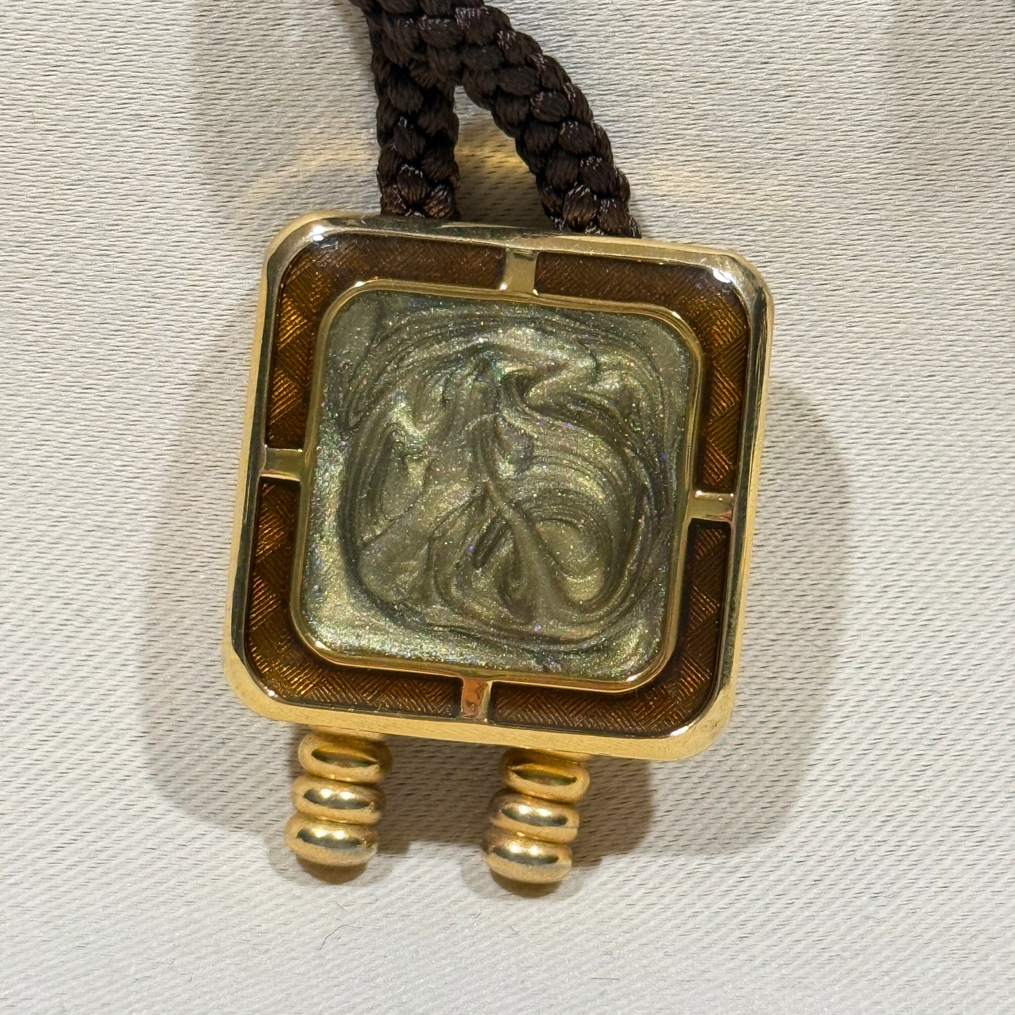 "Amber Shimmer" Vintage Bolo Tie