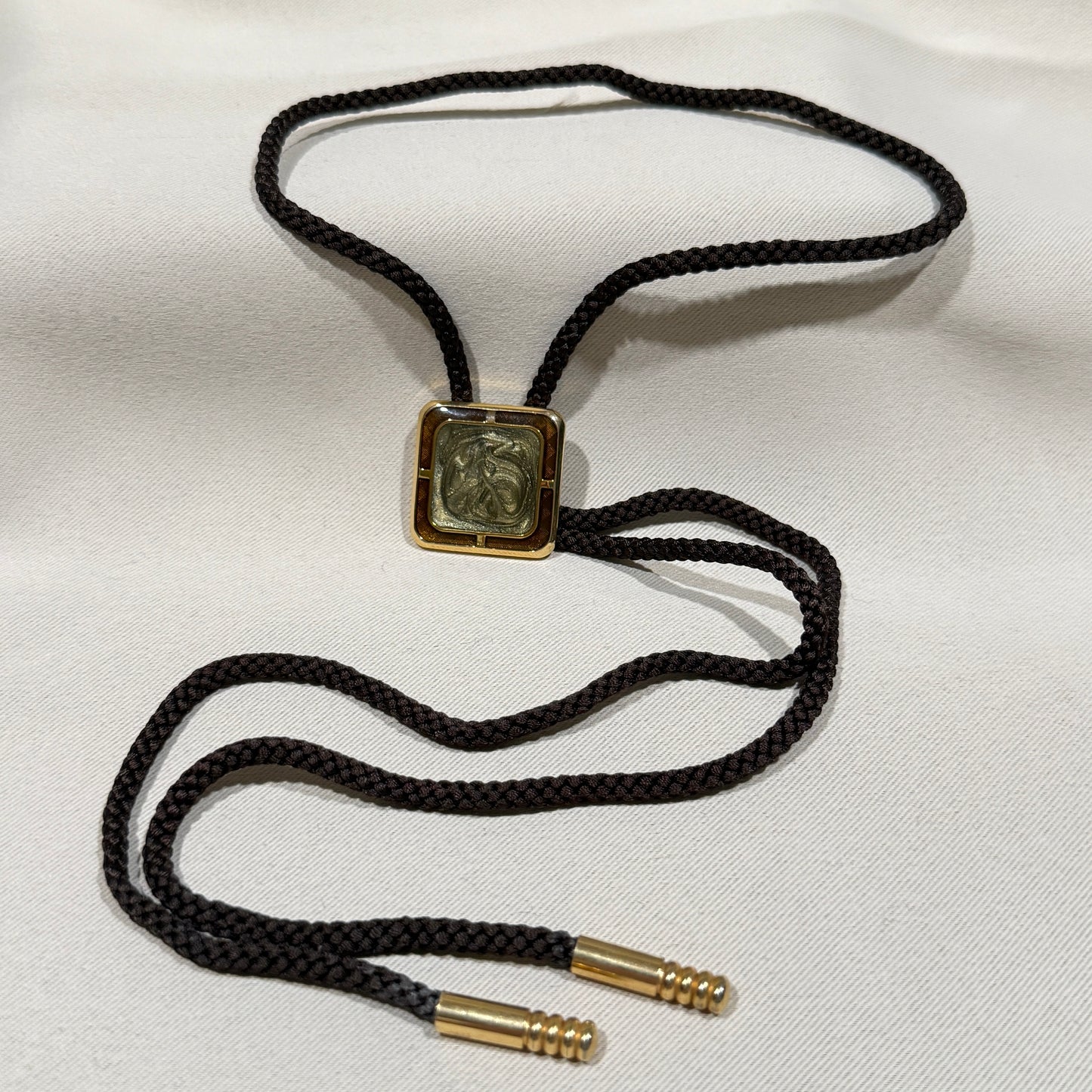 "Amber Shimmer" Vintage Bolo Tie