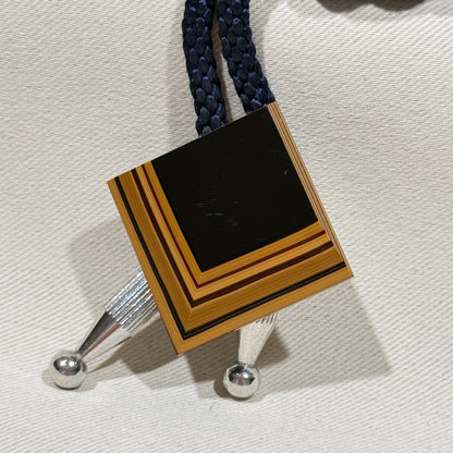 "Coffee Layers" Vintage Bolo Tie