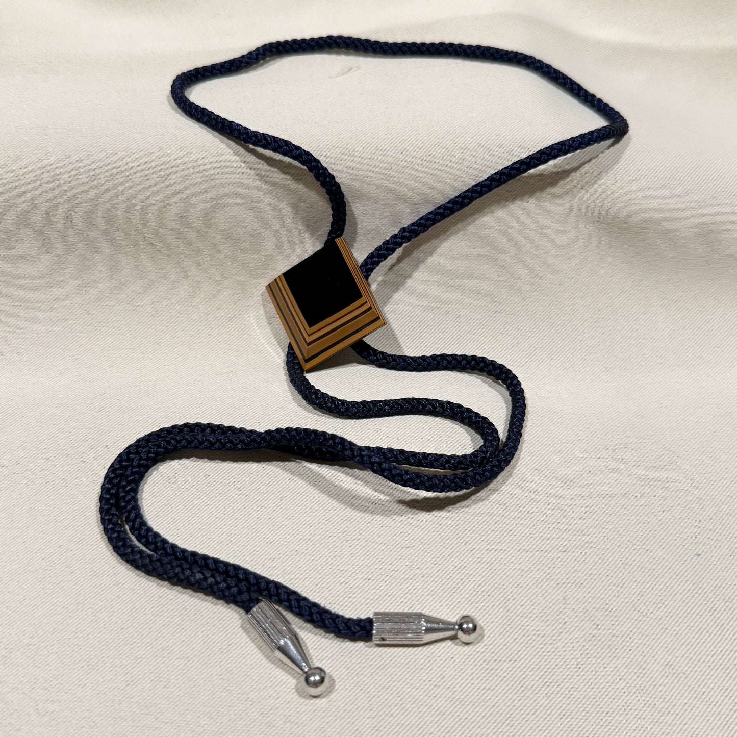 "Coffee Layers" Vintage Bolo Tie