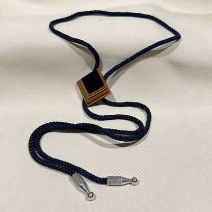 "Coffee Layers" Vintage Bolo Tie