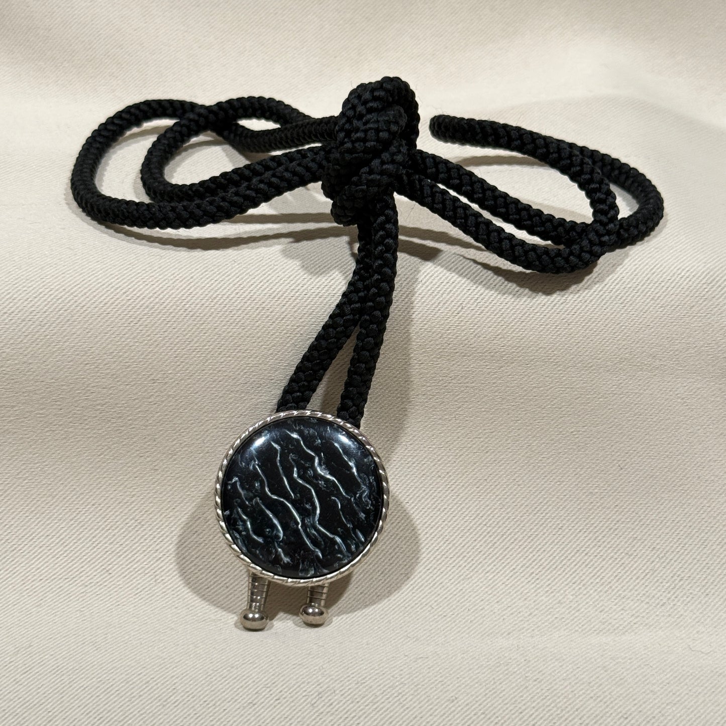 "Lunar Ripple" Vintage Bolo Tie