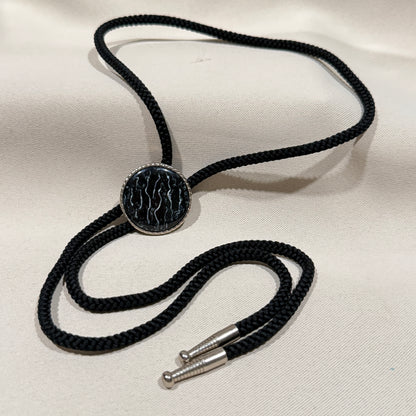 "Lunar Ripple" Vintage Bolo Tie