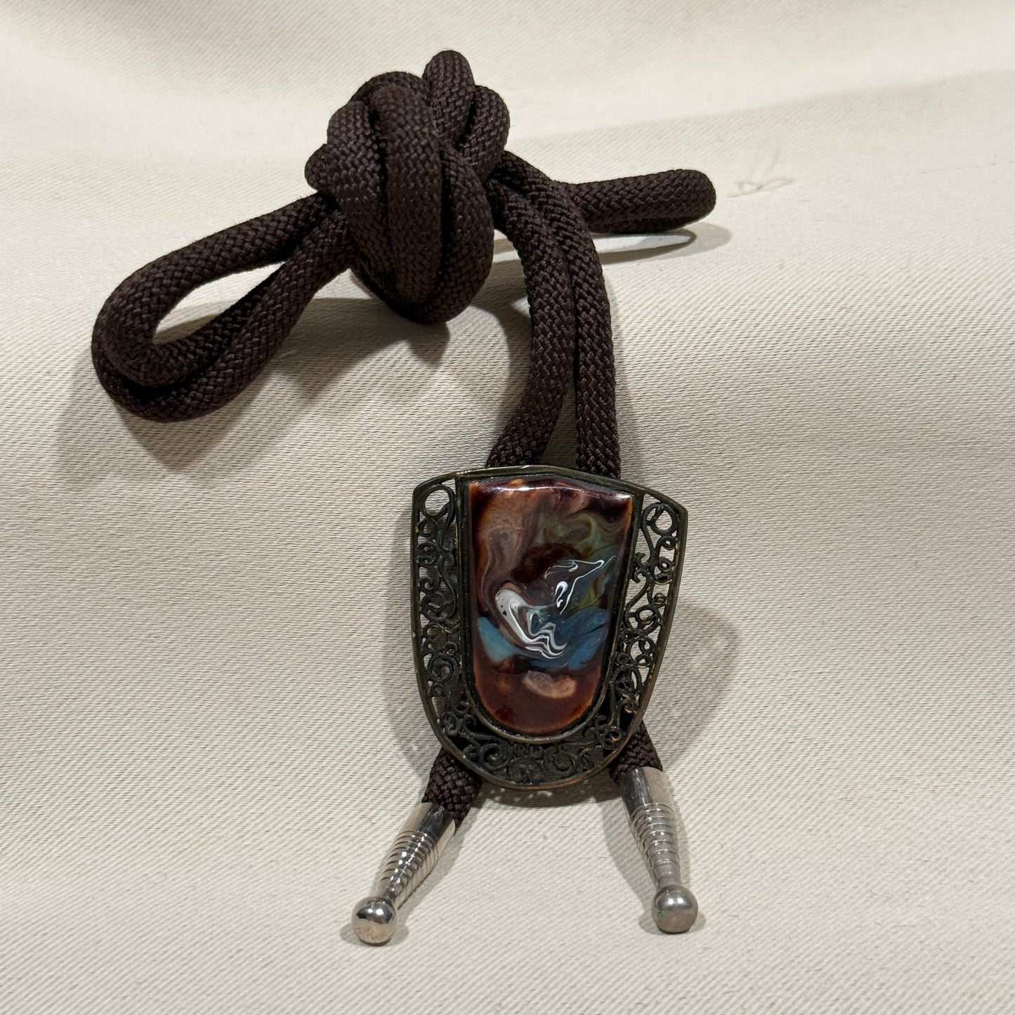 "Sedona Swirl" Vintage Bolo Tie