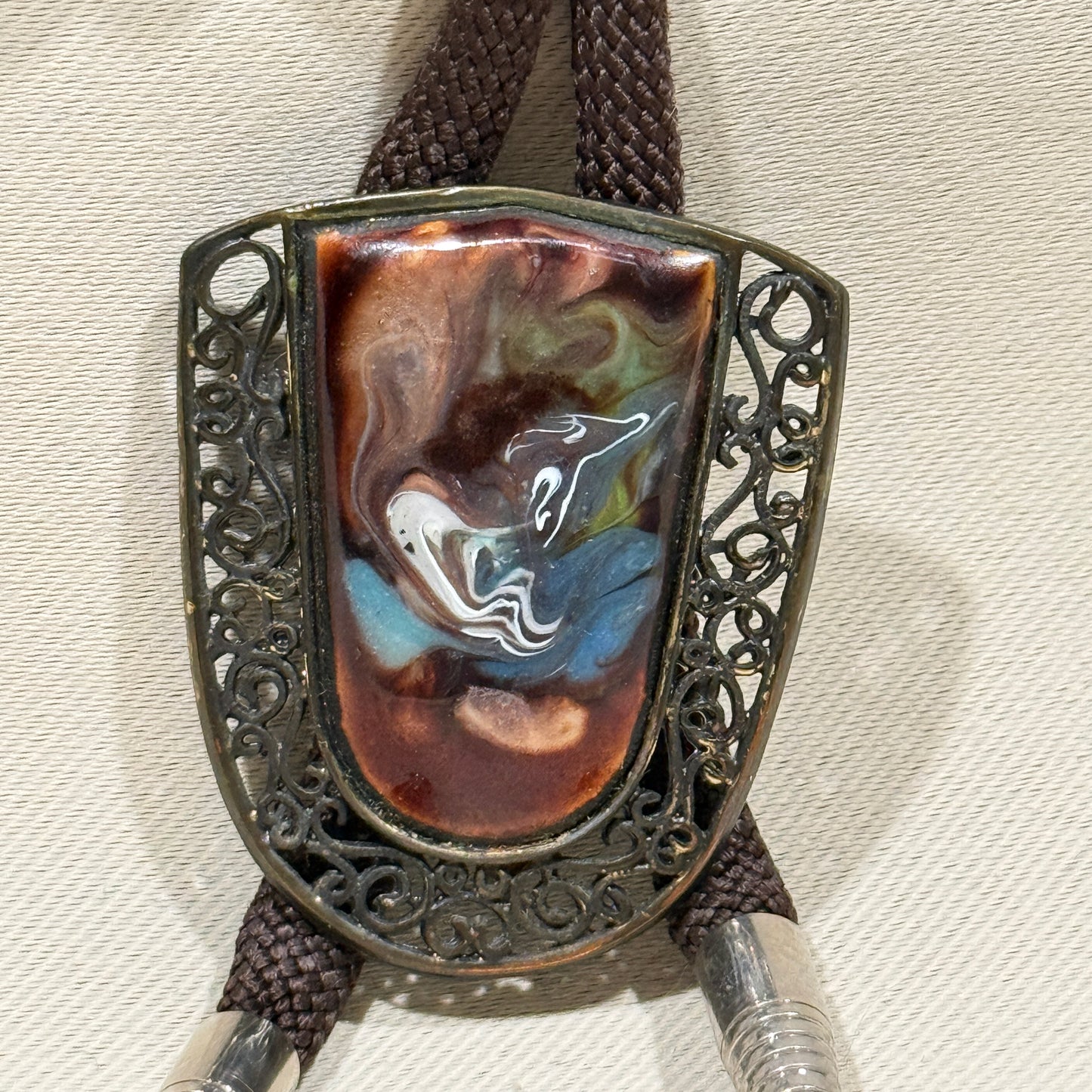 "Sedona Swirl" Vintage Bolo Tie