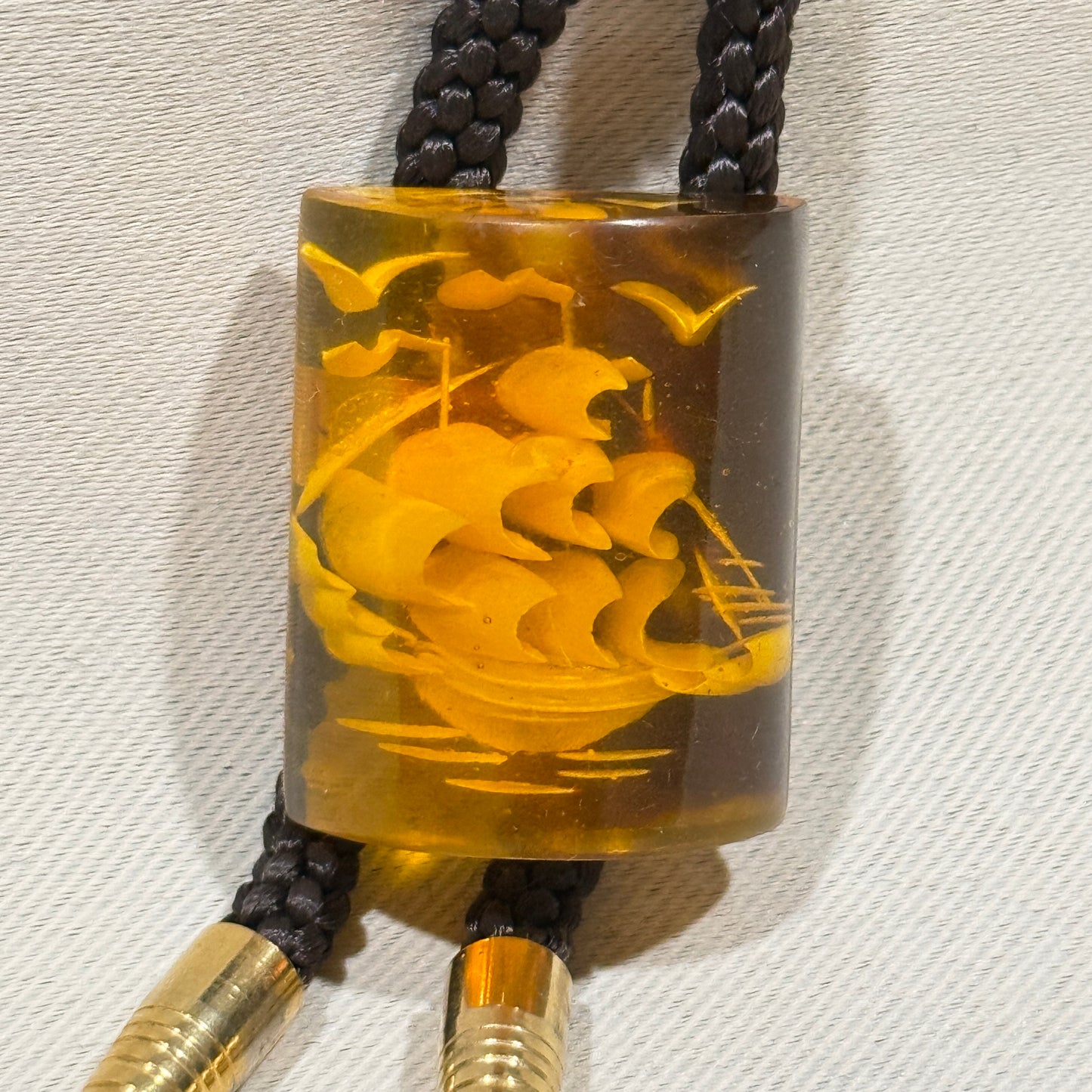 "Amber Voyage" Vintage Bolo Tie