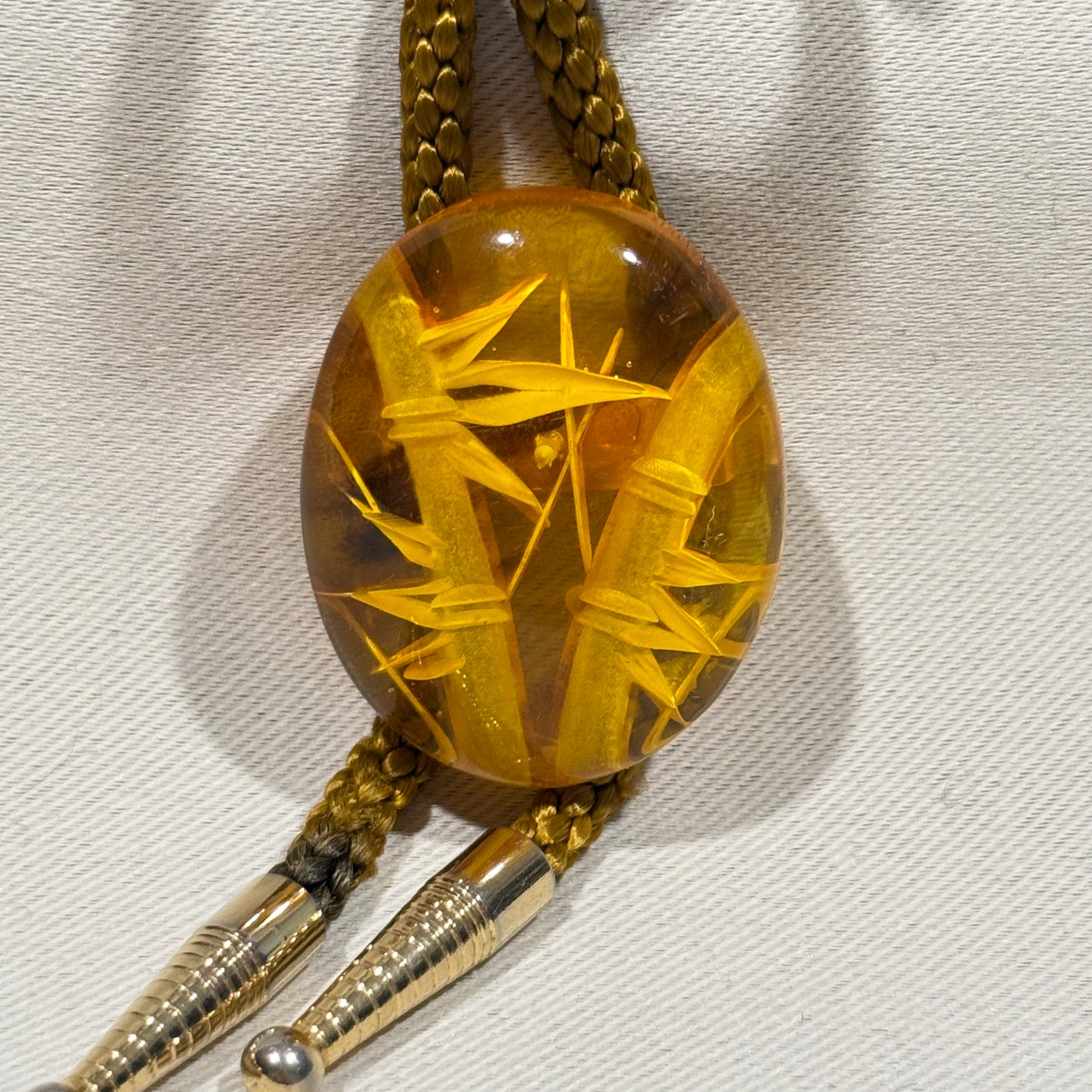 "Honey Bamboo" Vintage Bolo Tie